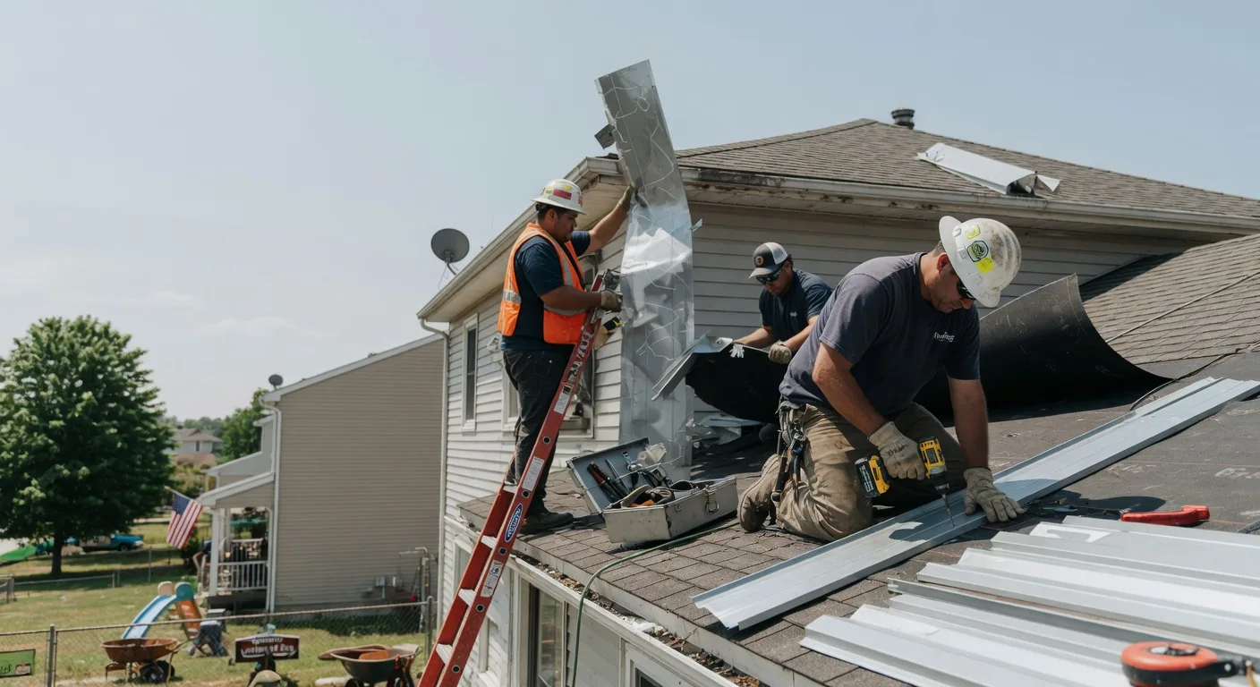 Storm Damage Metal Roof Repair in Painesdale, MI